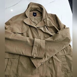 Short trench rain jacket